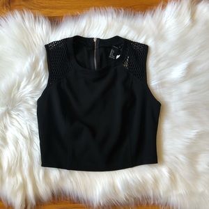 NWT Forever 21 Zipper Back Crop Top